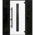 thumbnail image 5 of Front Exterior Prehung Steel Door / Ronex 1055 Teak / 2 Side Exterior Windows Sidelites/ Entry Metal Modern Painted W12+36+12" x H80" Left hand Inswing, 5 of 5