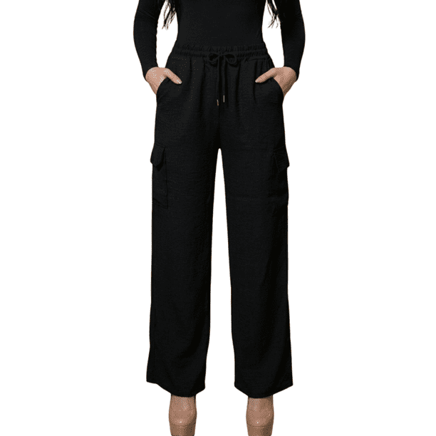 PANTALONES RELAJADOS PARA MUJER DE DISEÑO UNICO WIDE LEGS DE CINTURA ALTA