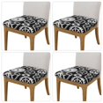 thumbnail image 2 of KLL Metallic Gears Pattern Seat Covers for Dining Room Chairs,Washable Chair Seat Chair Covers Seat Protector-Four Pieces, 2 of 7