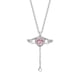thumbnail image 1 of Rosa de cristal de ala de ángel collar colgante de corazón para la mujer de joyería minimalista chica collar de cuello elegante collar de diamantes de imitación, 1 of 8