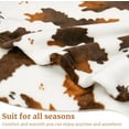 thumbnail image 4 of Brown Cow Print Blanket Twin Lightweight Couch Cow Throw Blankets Soft Warm Plush Fleece Cute Cow Blankets All Season Bedding Blanket Cow Gift for Adults Couples Mom Dad Camping 60" x 80", 4 of 6