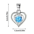 thumbnail image 3 of Women Jewelry Birthday Gift, Womens 925 Silver Heart Necklace Rhinestone Pendant Sparkly Jewerly Valentine Birthday, 3 of 5