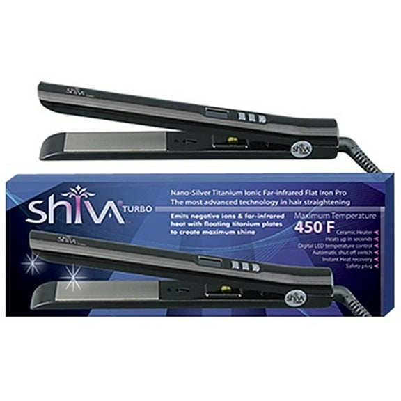 Macvoil Shiva Turbo Nano-Titanium Far-Infrared Flat Iron - 1 inch ( 1 inch plates)