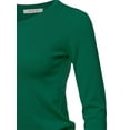 thumbnail image 4 of A2Y Women's Fitted Crew Neck Long Sleeve Pullover Classic Sweater Green XL, 4 of 5