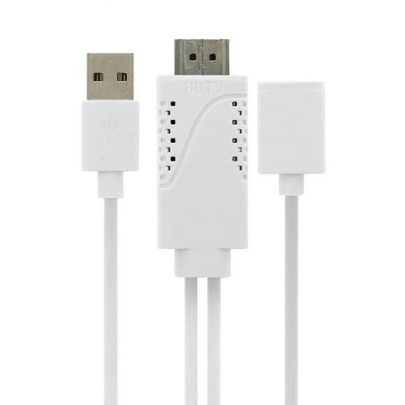 Female USB MHL Cable To HDMI Male And USB Male Smartphone / Tablet -