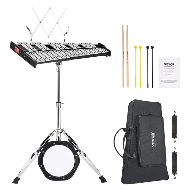 Kit de campanas de xilófono Glockenspiel VEVOR 30 Note con soporte y bolsa