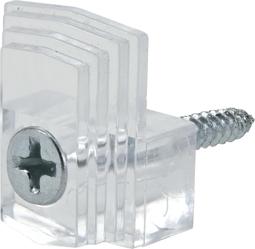 Ook Mirror Holders, Mirror Hangers, 1/8" Depth, 20 lbs, Plastic, Clear, 8 pack