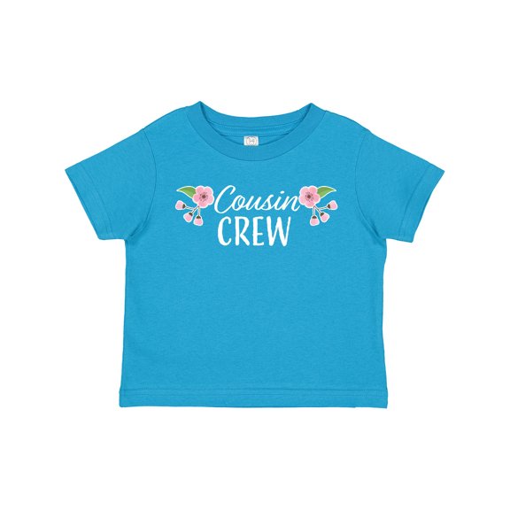 Inktastic Cousin Crew with Flowers Girls Toddler T-Shirt