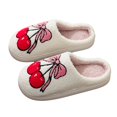 thumbnail image 3 of Slippers For Women, Warm Memory Foam Comfy House Slippers With Anti-Skid Rubber Sole For Indoor And Outdoor White 37, 3 of 7