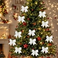 thumbnail image 6 of YIKA 12pc Christmas Decorations 9cm Mini Small Christmas Tree Hanging Ornaments For Holiday Tree Adornment & Festive Look White, 6 of 8