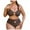 Coffee, variant on Women Summer Solid Chest Pad Underwire Bikini Sports Split Swimsuit,