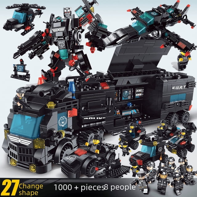 Bloques de construcción ensamblados de partículas pequeñas de la serie militar LEGO compatibles, rompecabezas, juguetes de iluminación para niños y niñas