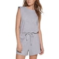 thumbnail image 3 of Calvin Klein Jeans Women's Cotton Romper Grey Size L B4HP, 3 of 5
