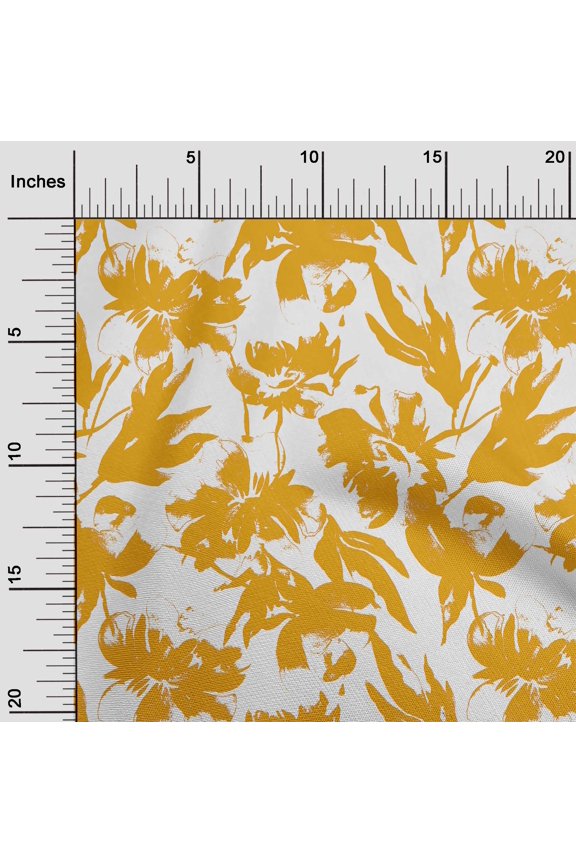 Georgette Viscose Pale Orange Fabric Florals Quilting Supplies Print Sewing Fabric By The Yard 42 Inch Wide-8PW