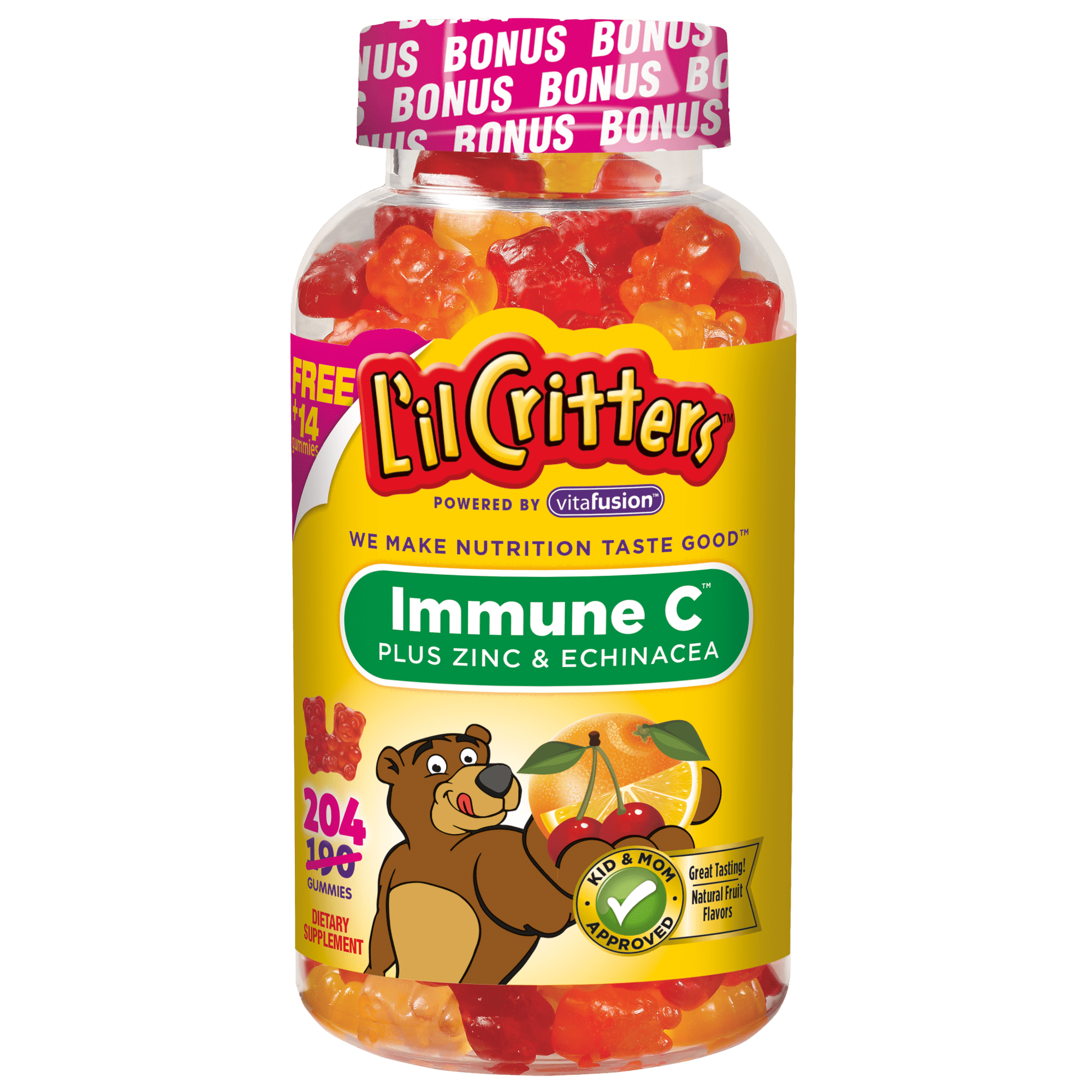 L'il Critters Immune C Gummy Vitamins, 204 ct Bonus Pack