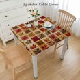 thumbnail image 2 of nygtbtfer Autumn Changing Leaf Jacquard Fall and Thanksgiving  Fabric Tablecloth, Fall Leaf Block Woven Easy Care Country Cottage Tablecloth, 2 of 7