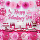 thumbnail image 2 of Un día antes del día de San Valentín, fiesta temática de carnaval, decoración, traje, bandera, papel, flor, borla, espiral, elevador, globo, 2 of 5