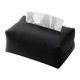 thumbnail image 2 of Funda de piel sintética para caja de pañuelos | Elegante organizador de papel de mesa para el hogar, la oficina y el coche | Blanco, gris o marrón, 2 of 6