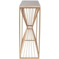 thumbnail image 4 of Beaumont Lane Mastercrafted Fossil Stone and Metal Console Table in Gold, 4 of 8