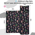 thumbnail image 3 of Mushroom and Moon Black Pattern Teens Toddler Nap Mat with Pillow, Sleeping Mat Bag for Preschool Daycare 60"x20", 3 of 3