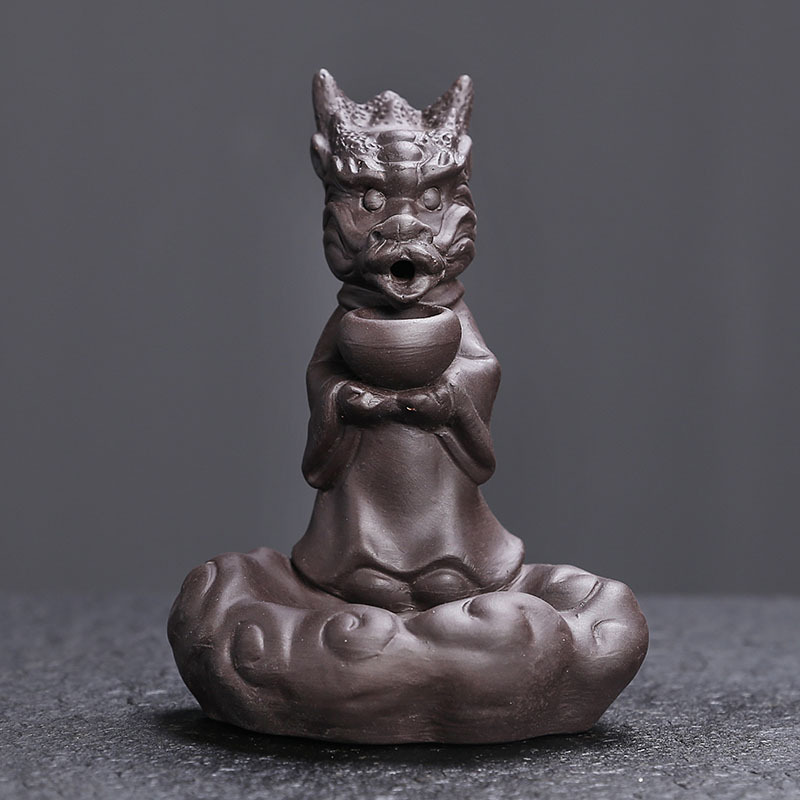 Dragon King Backflow Incense Burner Ceramic Incense Holder Home Decor Aromatherapy Relaxation Gifts for Home Office