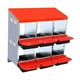 thumbnail image 2 of Cajas nido para gallinas, accesorios metálicos para gallineros, 6 compartimentos para aves Rojo, 2 of 8