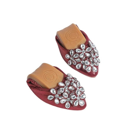

Colisha Womens Flat Shoes Slip On Flats Pointy Toe Dress Shoe Office Soft Loafers Comfort Wine Red 8.5