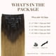 thumbnail image 2 of Extensiones de cabello con clip, cabello humano real, extensiones de cabello humano Remy con clip para mujeres, cabell, 2 of 5