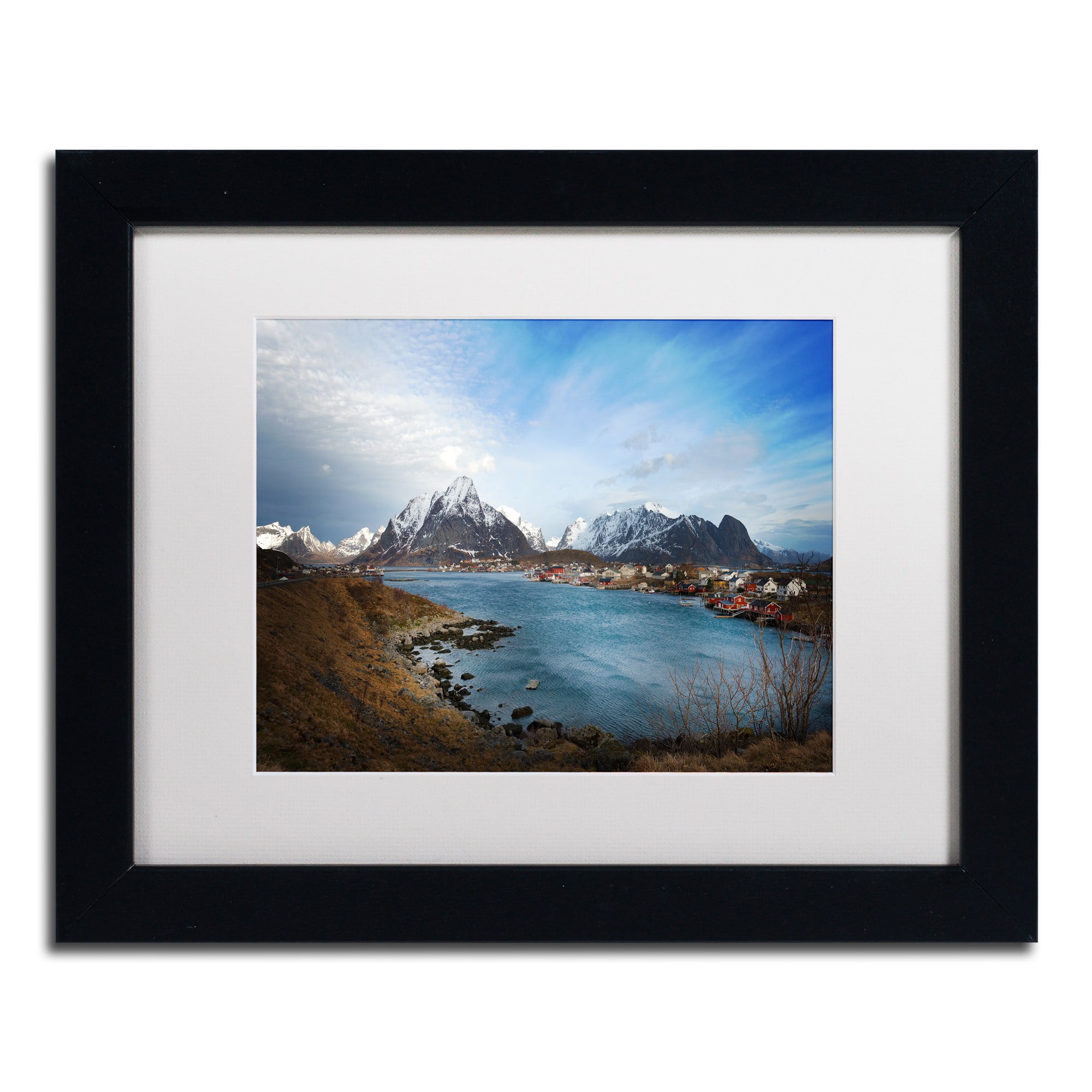 Trademark Fine Art "Reine - Norway" Canvas Art by Philippe Sainte-Laudy, White Matte, Black Frame