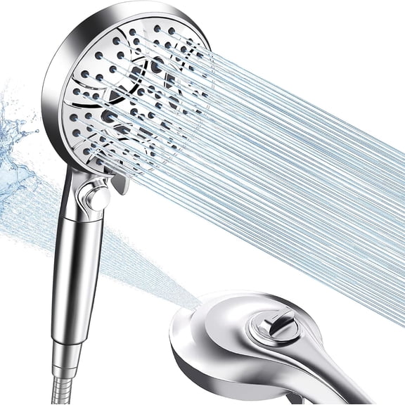 RV Shower Head with Hose, Shower Head with Handheld, 10 Modes High Pressure Shower Heads for Home/RV/Camper/Travel Trailer, Handheld Shower Head Holder and Extra Long 5ft Stainless Steel Hose