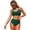 Green, variant on Fashion Women's Casual Color Solid Split Bikinis Bikini Swimsuit Women's High Waisted Sports Swimsuit