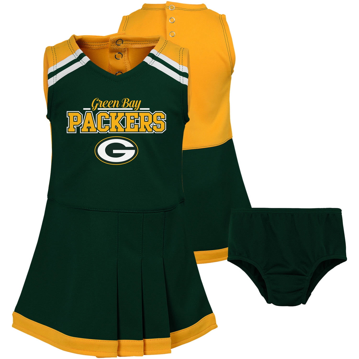 NFL, Team PACKERS ,Toddler Cheerleader Outfit, Team Colors