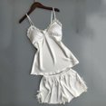 thumbnail image 3 of Sexy Lingerie Women's Satin Silk Pajama Summer Spaghetti Strap Sleepwear, 3 of 4