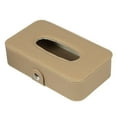 thumbnail image 4 of Caja de pañuelos para parasol de coche Sunnimix organizador de almacenamiento interior servilletero Correa hebilla Beige Estuche de tejido para parasol de coche, 4 of 8