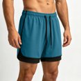 thumbnail image 3 of RFQWOVSR Mens Shorts 2 In 1 Running Athletic Shorts Loose Fit 5 Inch Breathable Outdoor Casual Summer Shorts XS, 3 of 6