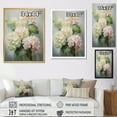 thumbnail image 4 of Designart "White Pink Hydrangea Blooms" Floral Floater Framed Canvas Art Print, 4 of 7