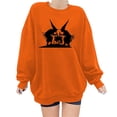 thumbnail image 1 of Chandails à Capuchon de Mode pour Femmes 2023 Mode Halloween Imprimée Blouse Ample à Manches Longues Col Rond Chandail Décontracté Hauts Chandail en Molleton 50 % de Rabais Liquidation Costumes Halloween/noël, 1 of 4