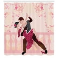 thumbnail image 3 of Salsa Dress Costume Picture Drawing Dancing Couple Art Nouveau Shower Curtain, 3 of 3