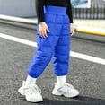 thumbnail image 5 of lcziwo Little Boys Girls Winter Warmer Puffer Pants Elastic Waist Thick Padded Ski Snowboard Trousers, 5 of 8