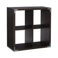 thumbnail image 4 of Linon Lane Four Cubby Wood Storage Cabinet in Espresso, 4 of 14