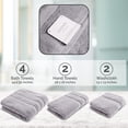 thumbnail image 2 of Vivendi Home Infinity Zero Twist 8 Piece 100pct Cotton Towel Set, 2 of 6