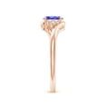 thumbnail image 3 of Angara Natural 0.45 Ct. Tanzanite with Diamond Classic Ring in 14K Rose Gold for Women (Ring Size: 12), 3 of 9