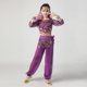 thumbnail image 4 of Conjuntos de top de lentejuelas de manga larga para niños, pantalones largos con cintura elástica, traje de baile dividido de talla mediana para niños con cadena en la cintura, diadema y pulsera, conj, 4 of 7