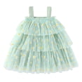 thumbnail image 1 of Nwiuh Robe d'Anniversaire Papillon pour Tout-Petites Filles, Robe Tutu à Volants pour Mariage et Fête (Vert Pâle, 3-4 Ans), 1 of 9