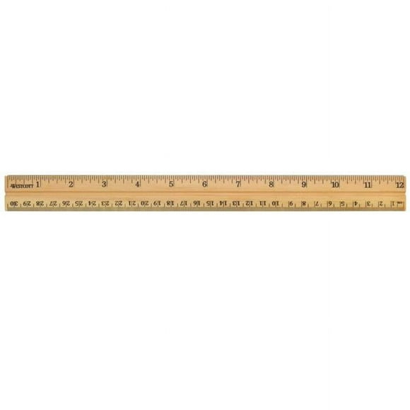 Acme United ACM10377-36 Règle d'École Westcott de 12 Po en Bois Simple - 36 Chacun