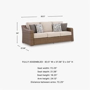 Signature Design by Ashley Caribou Crystal Outdoor Sofa with Cushion