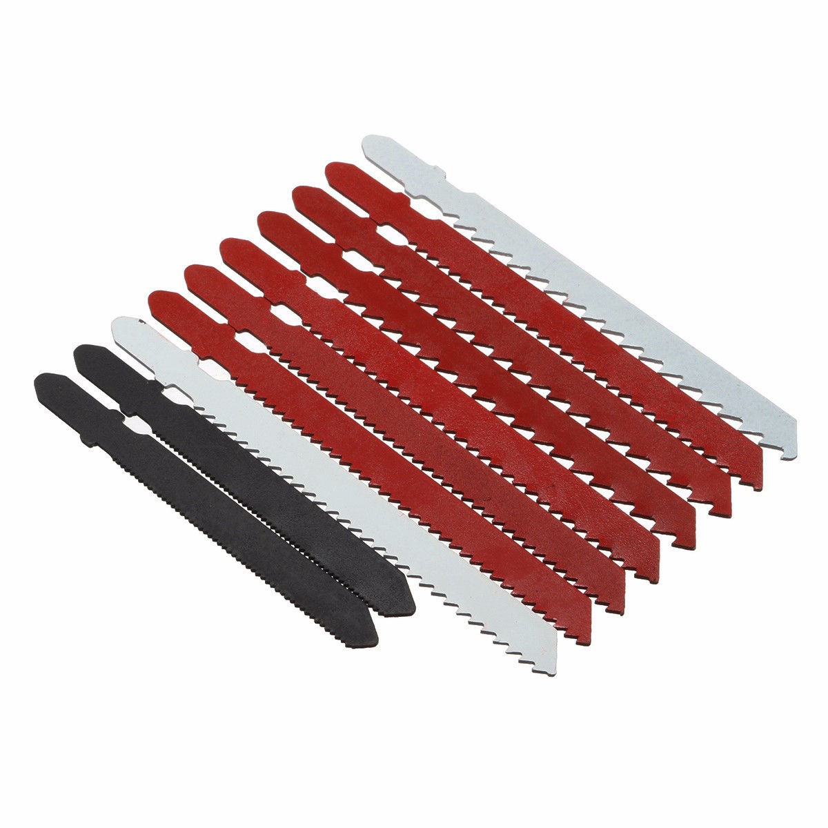 10pc Jigsaw Blade Set For Bosch T Shank Jig Saw Metal Plastic Wood