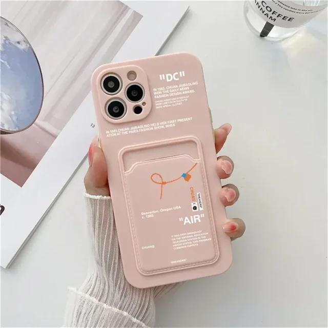 Fashion Card Wallet Case For iPhone 14 Pro Max 11 12 13 Pro Max XR X XS Max 7 8 Plus Sports Sneakers Tags Soft Silicone Cover