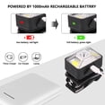 thumbnail image 4 of Kearding Linterna frontal potente linterna recargable Super Mini faro pesca brillo frente Frontal Camping antorcha portátil Iluminación y accesorios Kearding HA074630-01, 4 of 6