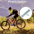 thumbnail image 2 of Bicycle Spokes Bike Wheel Spokes Silver Tone Nipple 1 Set 13G 249mm Length 45 Steel Galvanized, 2 of 7